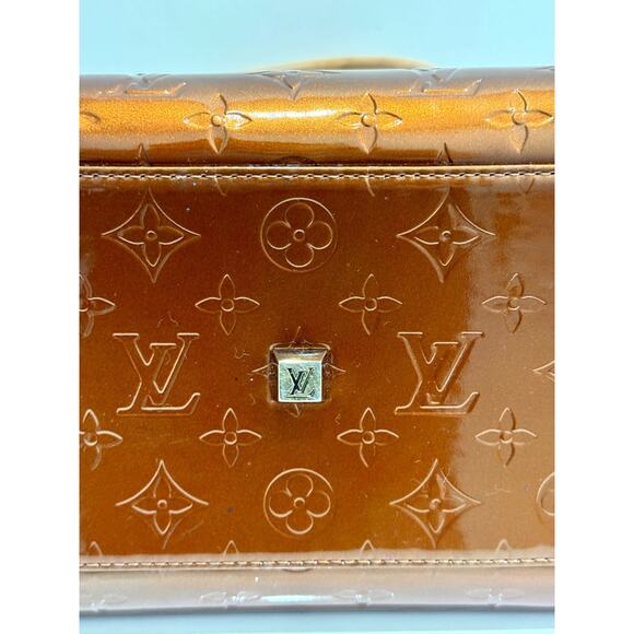 Louis Vuitton Tompkins Square Satchel Handbag Monogram Patent Leather Brown - Picture 8 of 15